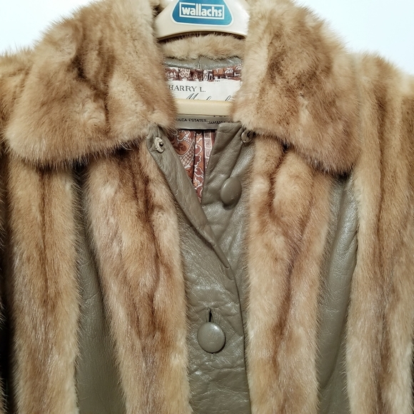 Vintage Leather Mink Fur COAT Furs Jacket. - Picture 4 of 8